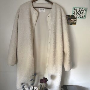 Wilfred Free Long Sherpa Liner Jacket - Size S Colour: Birch